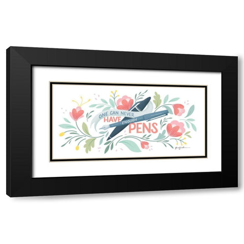 One Can Never I Black Modern Wood Framed Art Print with Double Matting by Graham, Gia