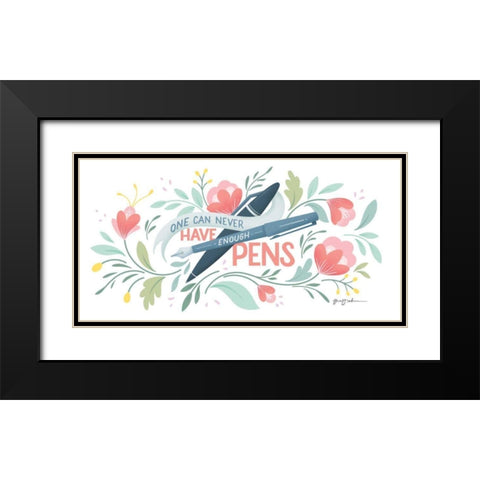 One Can Never I Black Modern Wood Framed Art Print with Double Matting by Graham, Gia