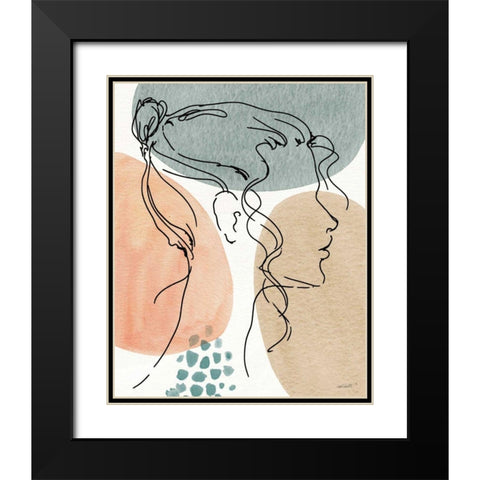 Soft Figures VI Black Modern Wood Framed Art Print with Double Matting by Tavoletti, Anne