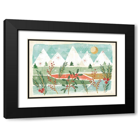Holiday Flair I Black Modern Wood Framed Art Print with Double Matting by Charron, Veronique
