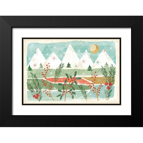 Holiday Flair I Black Modern Wood Framed Art Print with Double Matting by Charron, Veronique