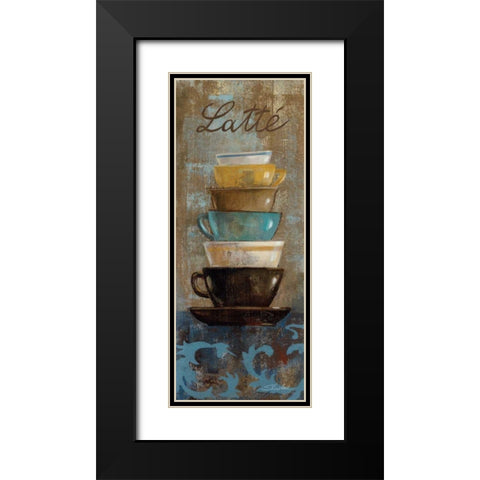 Antique Coffee Cups II Black Modern Wood Framed Art Print with Double Matting by Vassileva, Silvia