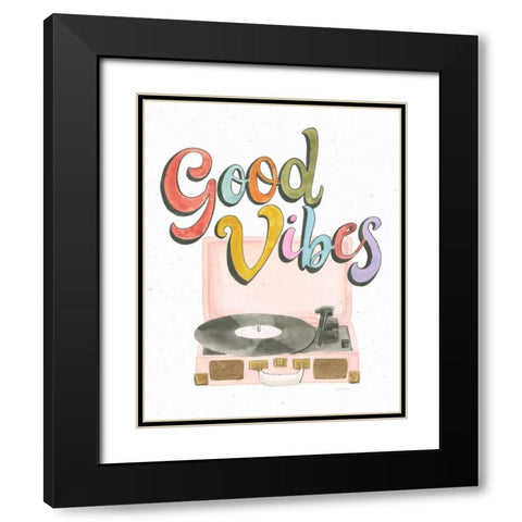 Retro Vibes II Black Modern Wood Framed Art Print with Double Matting by Jackson, Jenaya