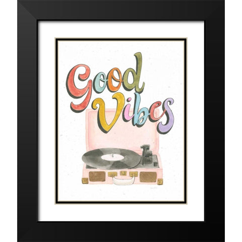 Retro Vibes II Black Modern Wood Framed Art Print with Double Matting by Jackson, Jenaya