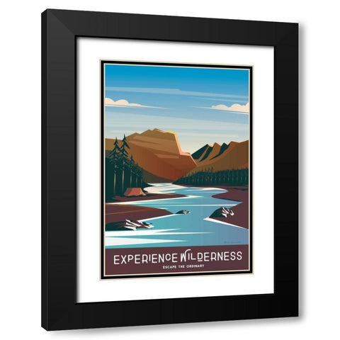 Experience the Wilderness Black Modern Wood Framed Art Print with Double Matting by Escalante, Omar
