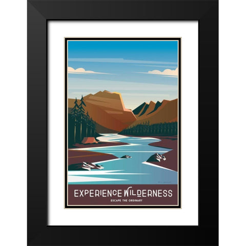 Experience the Wilderness Black Modern Wood Framed Art Print with Double Matting by Escalante, Omar