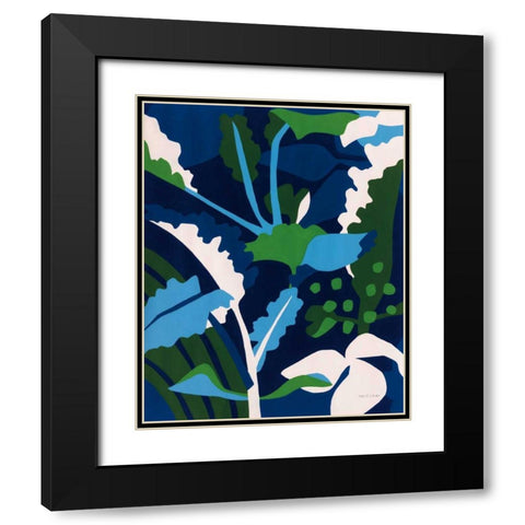 Kaleidoscope Kale Black Modern Wood Framed Art Print with Double Matting by Gallagher, Megan