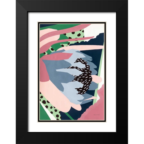 Protea Pizzaz Black Modern Wood Framed Art Print with Double Matting by Gallagher, Megan