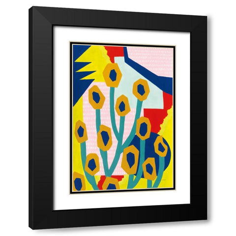 Growth Patterns Black Modern Wood Framed Art Print with Double Matting by Gallagher, Megan