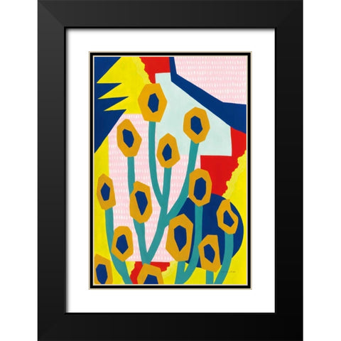 Growth Patterns Black Modern Wood Framed Art Print with Double Matting by Gallagher, Megan