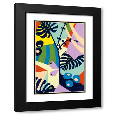 Monstera Deliciosa Black Modern Wood Framed Art Print with Double Matting by Gallagher, Megan