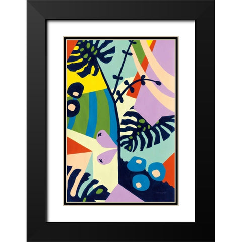 Monstera Deliciosa Black Modern Wood Framed Art Print with Double Matting by Gallagher, Megan