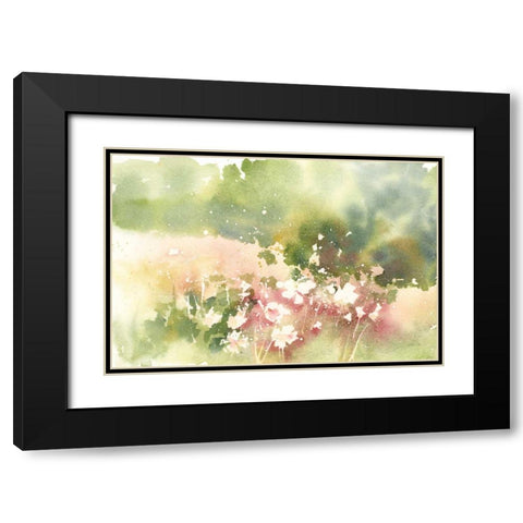 Floral Field Black Modern Wood Framed Art Print with Double Matting by Pete, Katrina