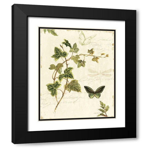 Ivies and Ferns IV Black Modern Wood Framed Art Print with Double Matting by Audit, Lisa