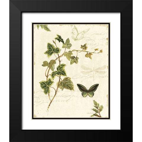 Ivies and Ferns IV Black Modern Wood Framed Art Print with Double Matting by Audit, Lisa