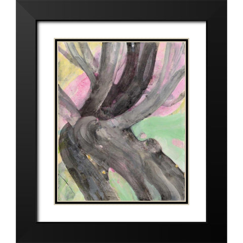 Branching Out I Black Modern Wood Framed Art Print with Double Matting by Hristova, Albena
