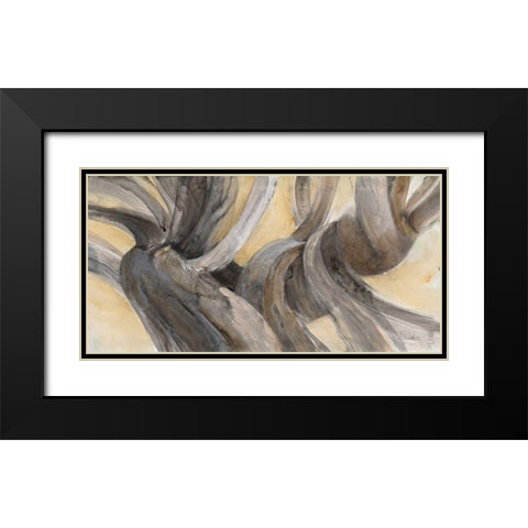 Driftwood III Black Modern Wood Framed Art Print with Double Matting by Hristova, Albena
