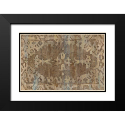 Exotic Weave Black Modern Wood Framed Art Print with Double Matting by Hristova, Albena