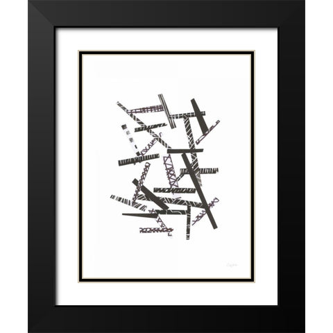 Pick Up Sticks I Black Modern Wood Framed Art Print with Double Matting by Prahl, Courtney