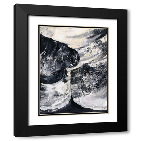Graphic Canyon II Black Modern Wood Framed Art Print with Double Matting by Vassileva, Silvia