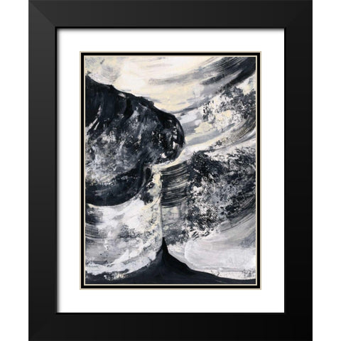 Graphic Canyon II Black Modern Wood Framed Art Print with Double Matting by Vassileva, Silvia