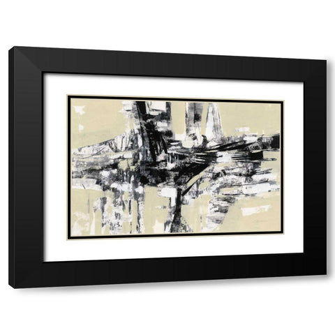 Graphic Fishermans Net Black Modern Wood Framed Art Print with Double Matting by Vassileva, Silvia