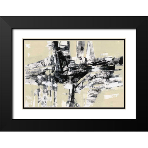 Graphic Fishermans Net Black Modern Wood Framed Art Print with Double Matting by Vassileva, Silvia