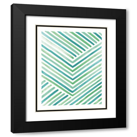 Sea Glass Sunset IV Black Modern Wood Framed Art Print with Double Matting by Marshall, Laura