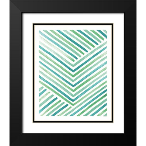 Sea Glass Sunset IV Black Modern Wood Framed Art Print with Double Matting by Marshall, Laura