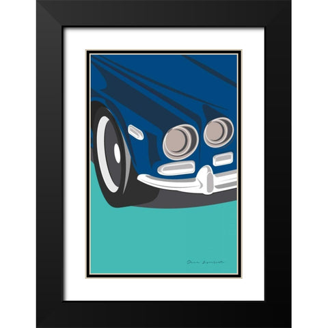 Vintage Car I Black Modern Wood Framed Art Print with Double Matting by Escalante, Omar