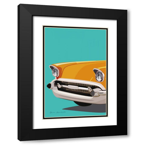 Vintage Car II Black Modern Wood Framed Art Print with Double Matting by Escalante, Omar