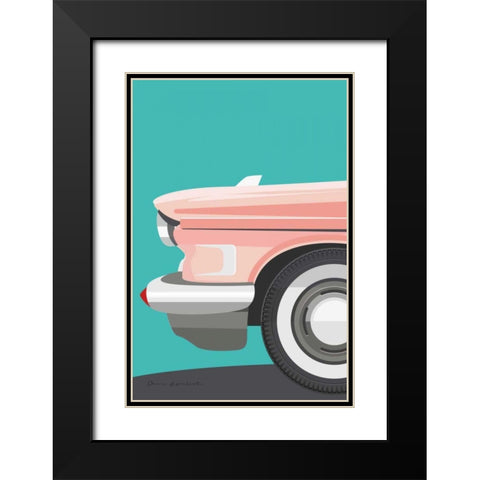 Vintage Car III Black Modern Wood Framed Art Print with Double Matting by Escalante, Omar