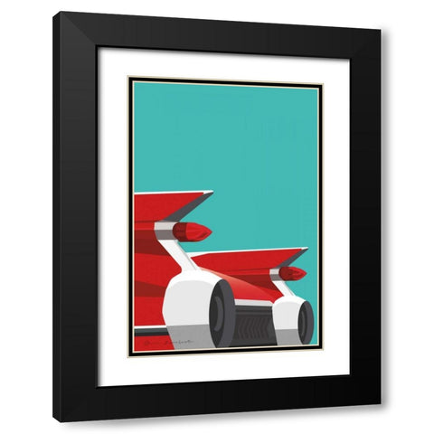 Vintage Car IV Black Modern Wood Framed Art Print with Double Matting by Escalante, Omar