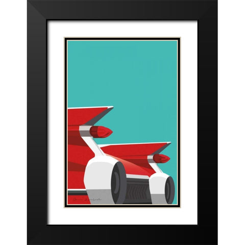 Vintage Car IV Black Modern Wood Framed Art Print with Double Matting by Escalante, Omar