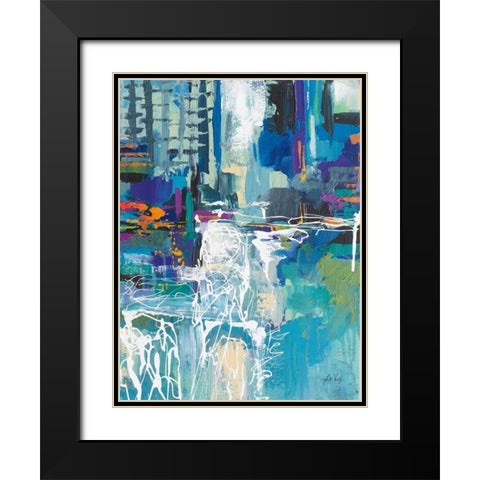 Motion Black Modern Wood Framed Art Print with Double Matting by Vertentes, Jeanette