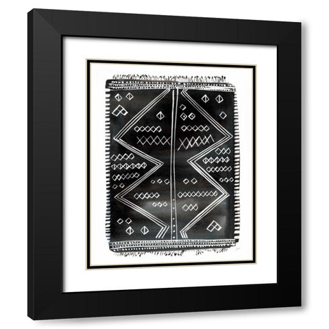 Berber Rug I Black Modern Wood Framed Art Print with Double Matting by Panganiban, Karyn