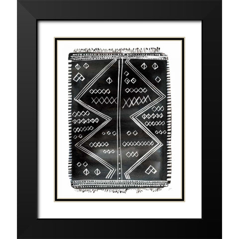 Berber Rug I Black Modern Wood Framed Art Print with Double Matting by Panganiban, Karyn