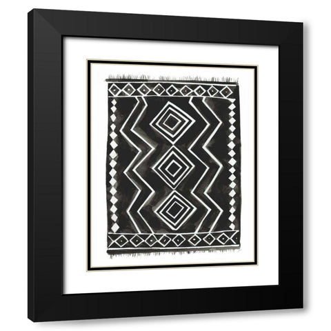 Berber Rug II Black Modern Wood Framed Art Print with Double Matting by Panganiban, Karyn