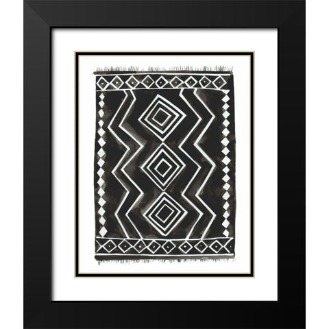 Berber Rug II Black Modern Wood Framed Art Print with Double Matting by Panganiban, Karyn