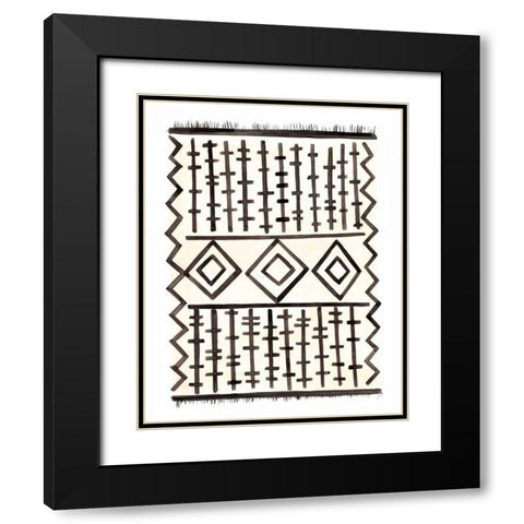 Berber Rug III Black Modern Wood Framed Art Print with Double Matting by Panganiban, Karyn