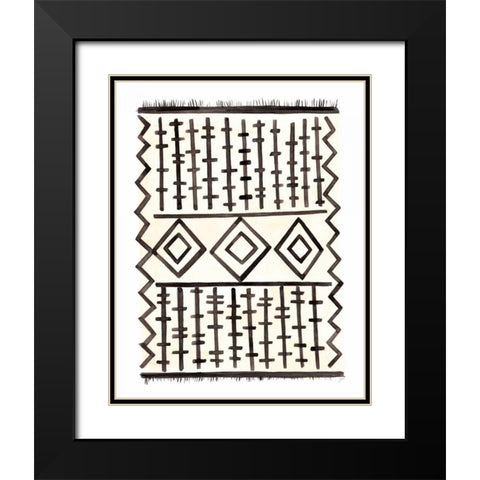 Berber Rug III Black Modern Wood Framed Art Print with Double Matting by Panganiban, Karyn