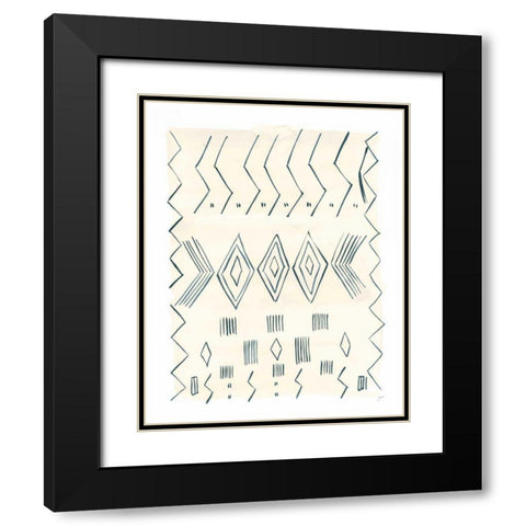 Berber Rug IV Black Modern Wood Framed Art Print with Double Matting by Panganiban, Karyn