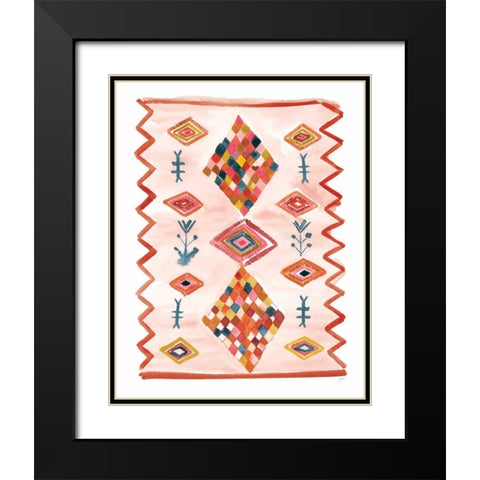 Berber Rug VII Black Modern Wood Framed Art Print with Double Matting by Panganiban, Karyn