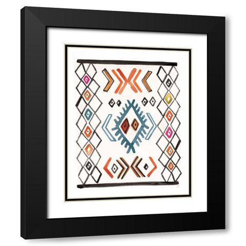 Berber Rug VIII Black Modern Wood Framed Art Print with Double Matting by Panganiban, Karyn