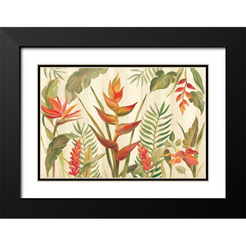 Tropical Garden VII Black Modern Wood Framed Art Print with Double Matting by Vassileva, Silvia