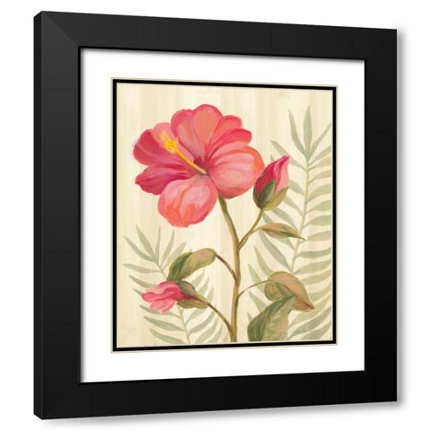 Tropical Garden XII Black Modern Wood Framed Art Print with Double Matting by Vassileva, Silvia