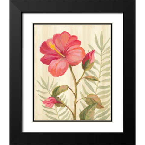 Tropical Garden XII Black Modern Wood Framed Art Print with Double Matting by Vassileva, Silvia