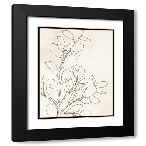 Eucalyptus I Black Modern Wood Framed Art Print with Double Matting by Panganiban, Karyn