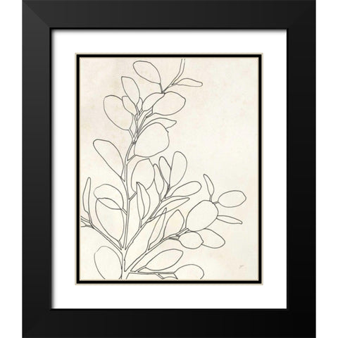 Eucalyptus I Black Modern Wood Framed Art Print with Double Matting by Panganiban, Karyn
