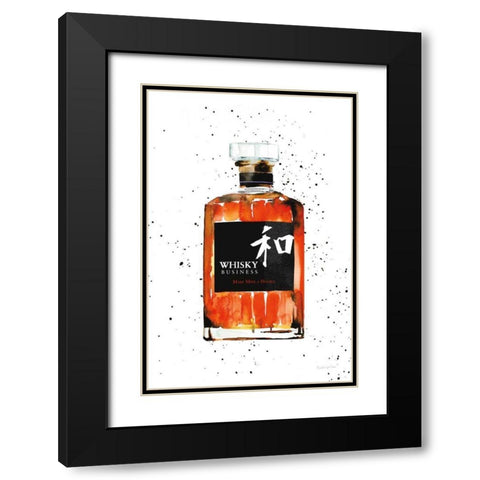 Whisky Business Black Modern Wood Framed Art Print with Double Matting by Charro, Mercedes Lopez